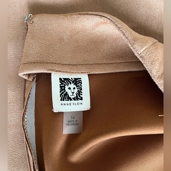 Nwt Anne Klein Tan Suede skater Skirts size 14 - Picture 7 of 8